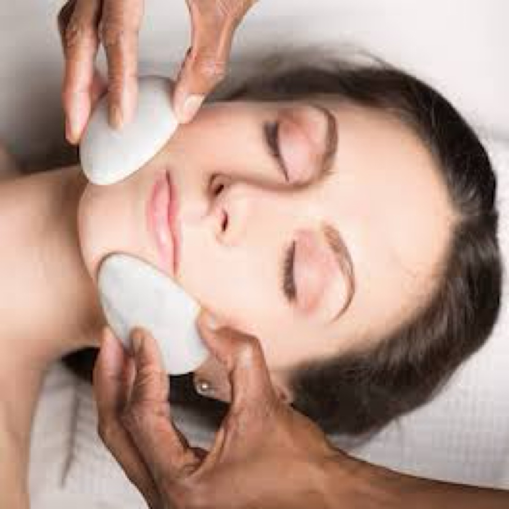 Cold Stone Face Massage at LUX SALON in Mount Pleasant, PA