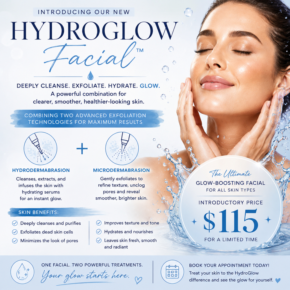 Hydro Glow Facial at SKN SPA in Rosebud, TX