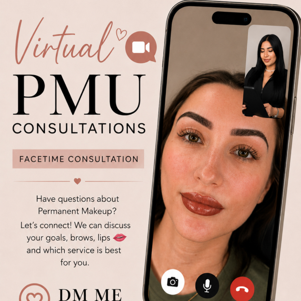 Virtual PMU Consultation | FaceTime at Brow’s By Anna permanent make up studio& Brow design in Illinois, IL