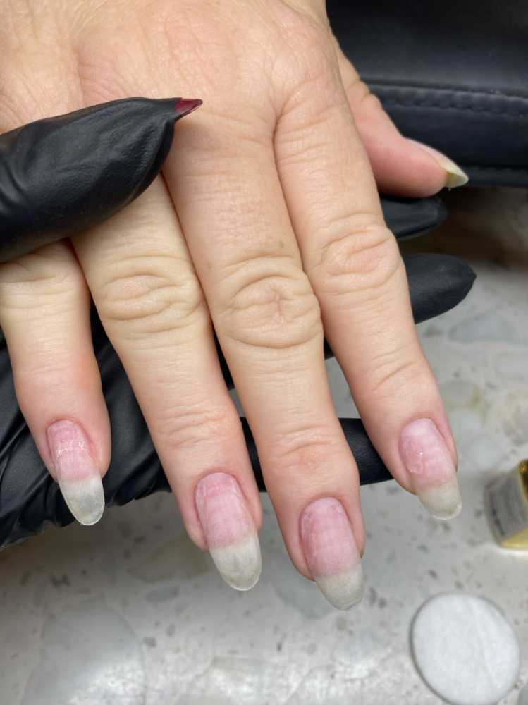 Russian Manicure ( bare nails )