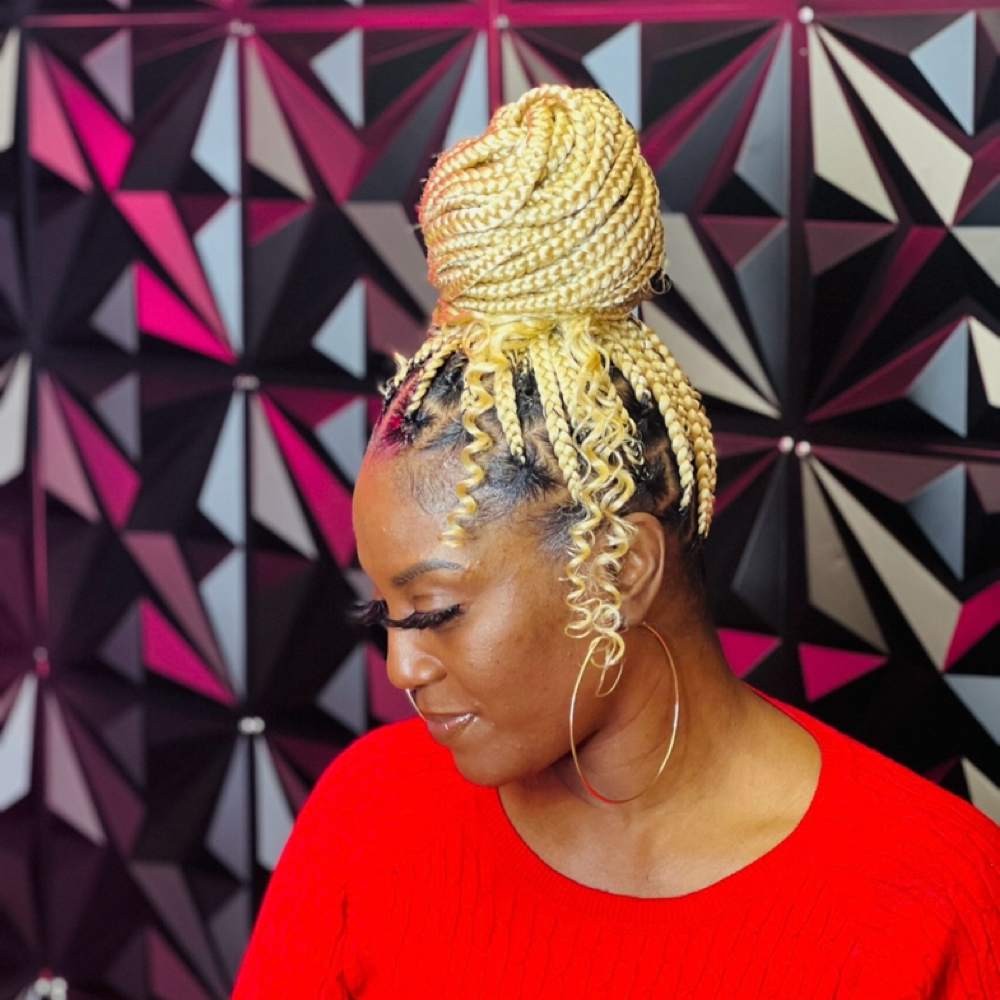 Medium Knotless Braids at TruGlam Stylist in Winston Salem, NC