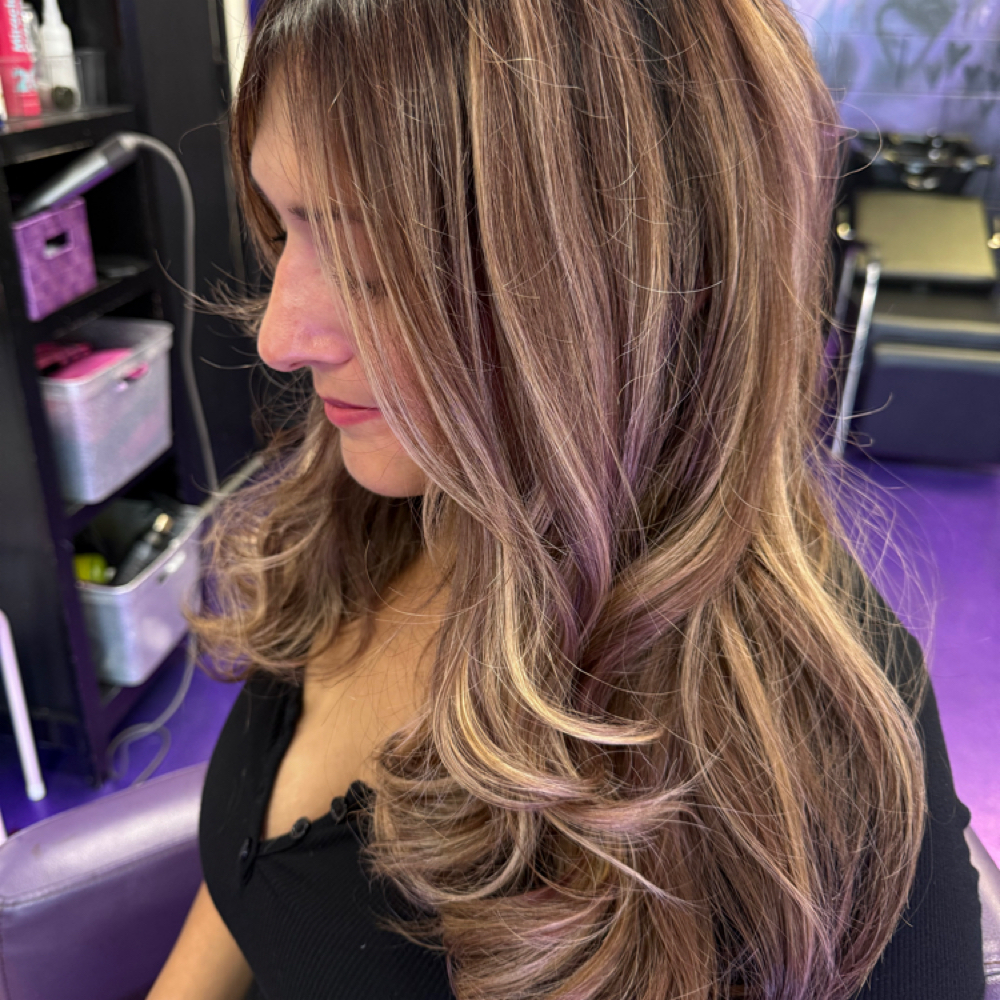 Root Touch-up + Partial Highlight at Beautification By Alyssa in monterey, CA