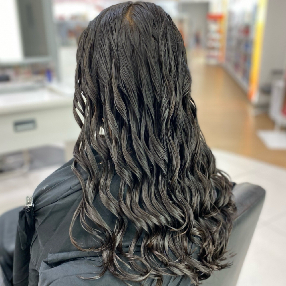 Signature Curl Haircut at INVU Beauty Salon in Modesto, CA