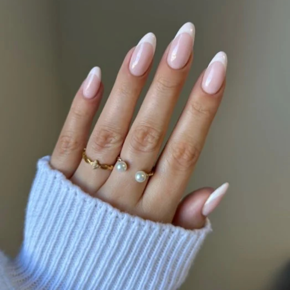 French Gel Manicure at Nails Nest in Apple Valley, MN
