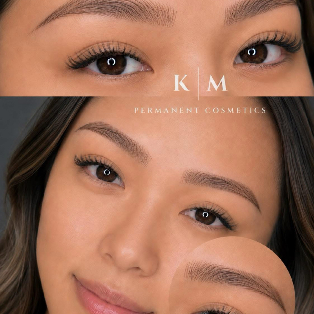 Microblading + Powder  ⭐️Popular⭐️ at KM Permanent Cosmetics in Olympia, WA