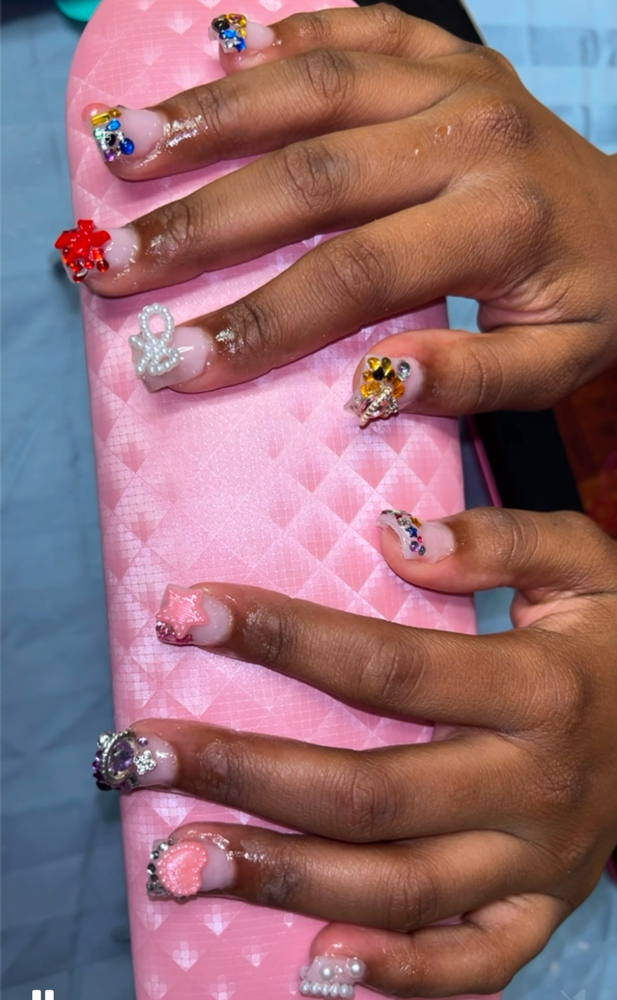 Kids/Teen Acrylic Fullset (All Charm Design)