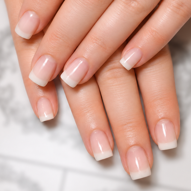 New Client French Acrylic at Refined Nails with Caroline in Lakeport, CA