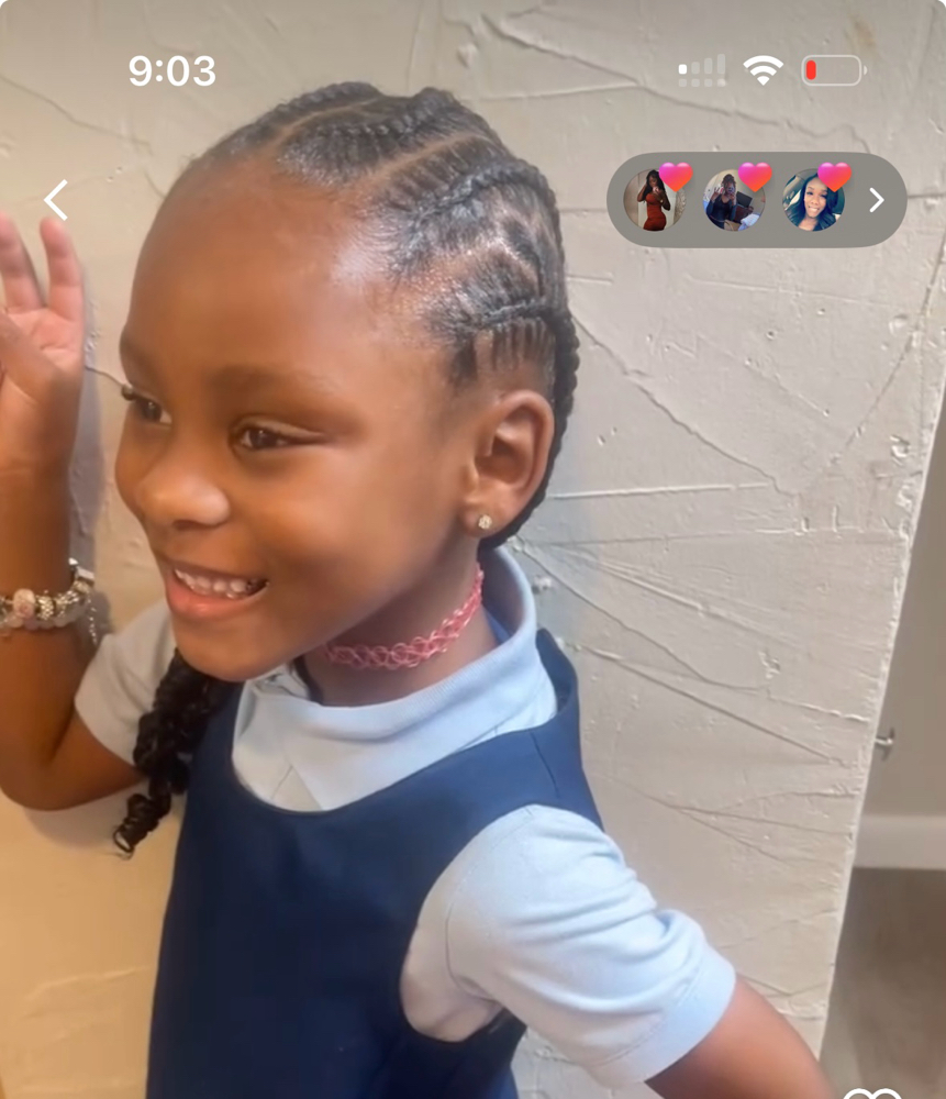 Kids 4-6 stitch braids (VDAY Sale)