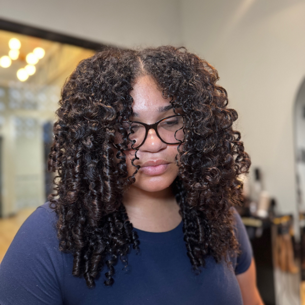 Repeat Client Curly Cut at Hair by Alisha Smartt in Independence, MO