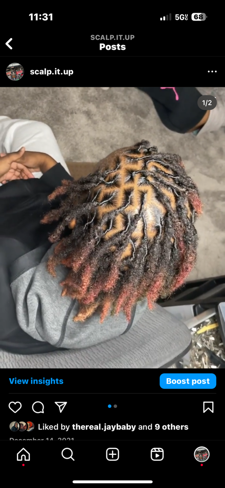 Short Locs- Wash & Retwist ONLY