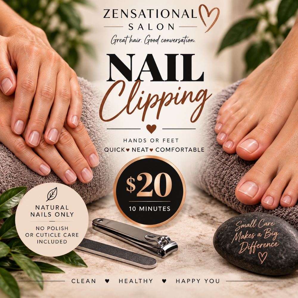 Nail Clipping Only at Zensational Salon in The Dalles, OR