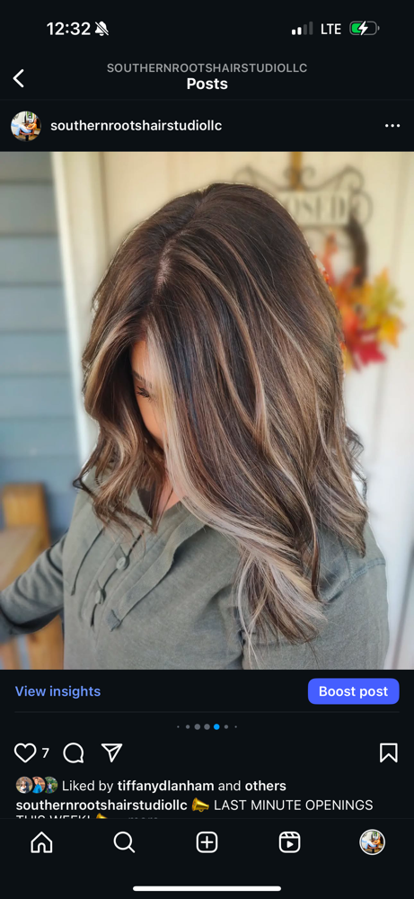 Partial Custom Color at Southern Roots Hair Studio, LLC in Weaubleau, MO