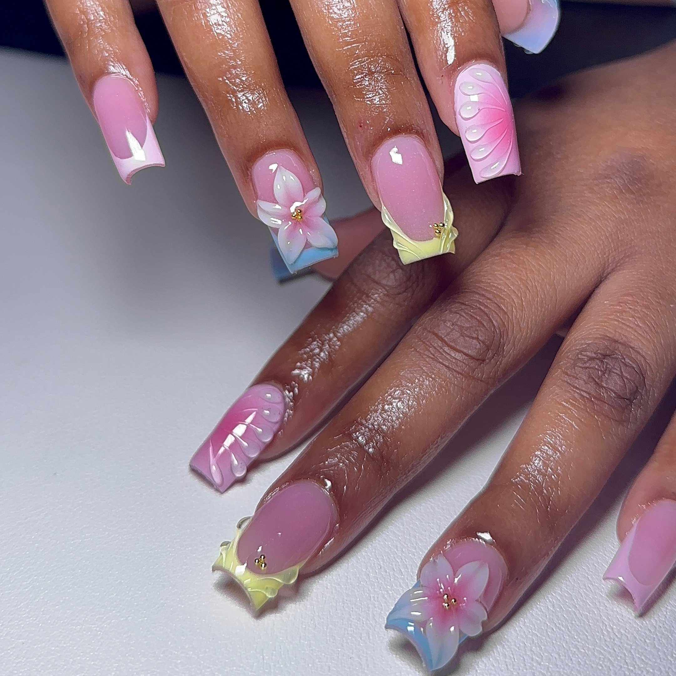 Medium Acrylic Full Set at Nasha’s Nail House in Warner Robins, GA
