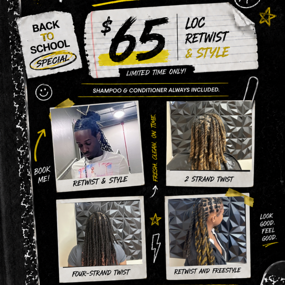 BACK TO SCHOOL SPECIAL (Locs) at Too Much Stylz in Indianapolis, IN
