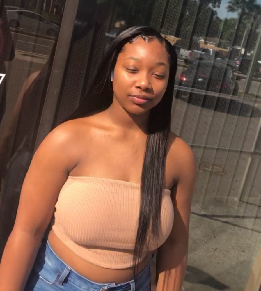Natural Sew-In (Real hair at top)