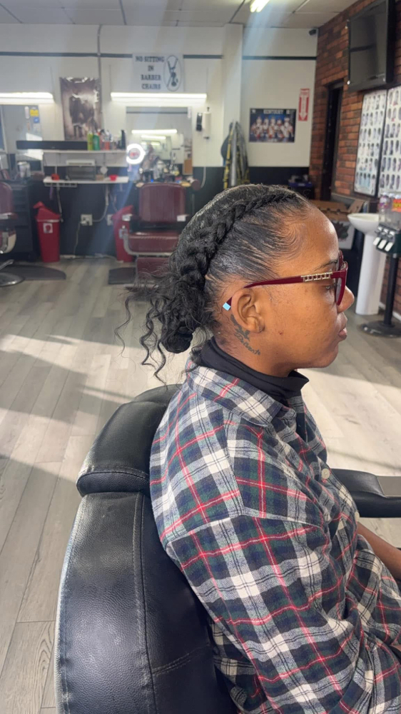 Two Feed-In Braids at Addiction’s Salon in Bowling Green, KY