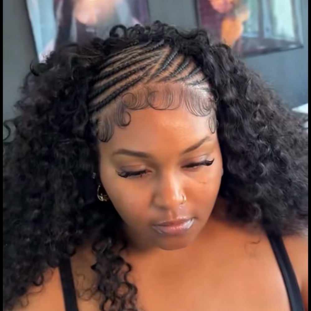 Sewin Cornrows at Finesse Braids & Beauty + in Spring, TX
