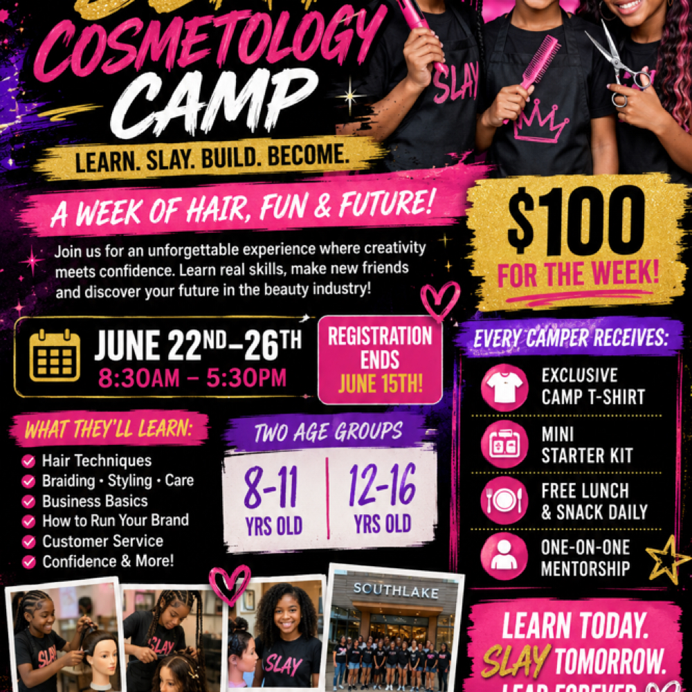 Slay All Day Summer Camp at Sheika Scissorhands in Chester, VA