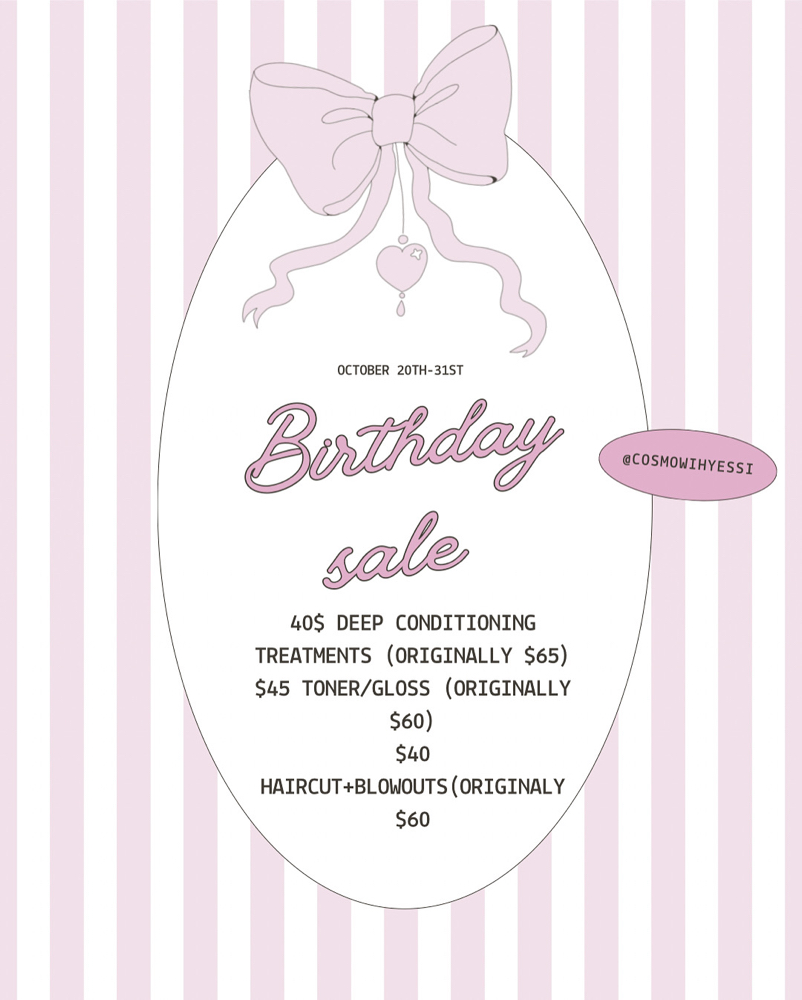 BDAY SPECIAL BLOW OUTS+HAIRCUT