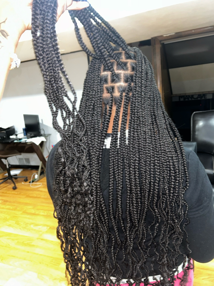 Smedium Knotless Braids at Eryka’s Hair Couture in Midlothian, IL