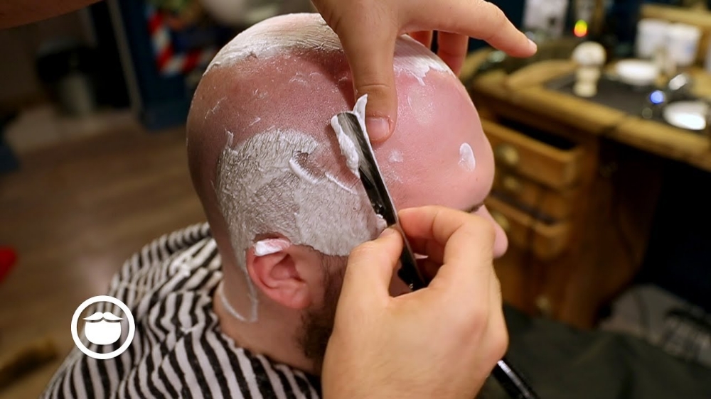 Straight Razor Head Shave