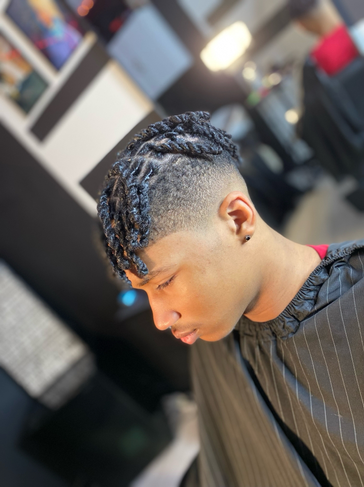 Braids And Fade Combo