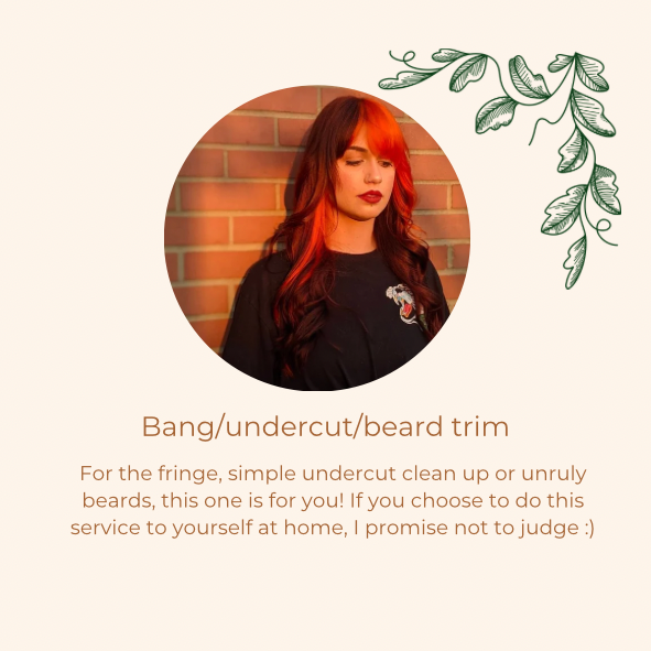 Bang/Undercut/Beard Trim