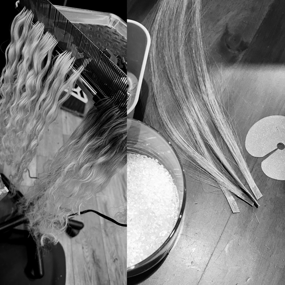 Full K Tip/I-Tip Extension Install at Tess Designs Hair @ Eclipse Studio in Bozeman, MT