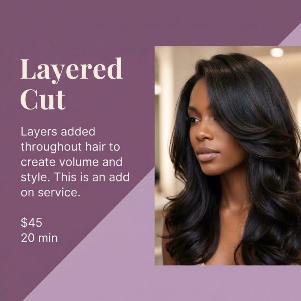 Layered Cut at Hair by J’Rena’ in Lawrenceville, GA