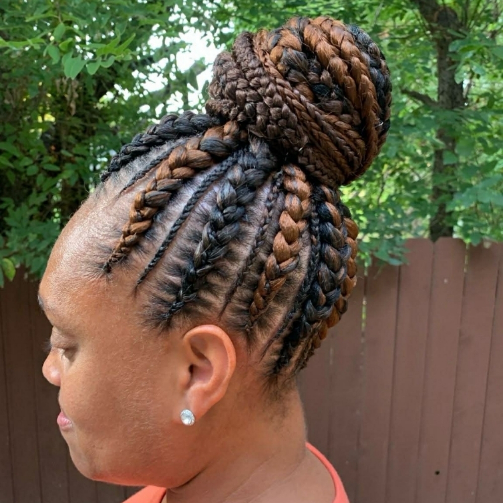Sculpted Feed-In Braids at The Braiding Table in Arlington, TX