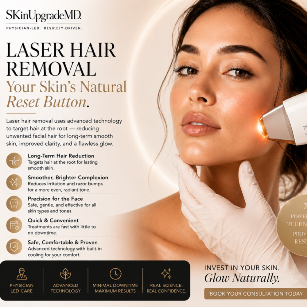 Laser Hair Removal at SkinUpgradeMD in Charlotte, NC