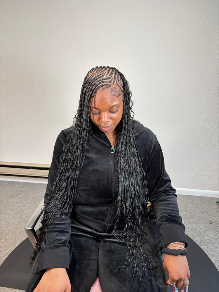 Medium tribal braids butt length at Styles by Key in Monroeville, PA