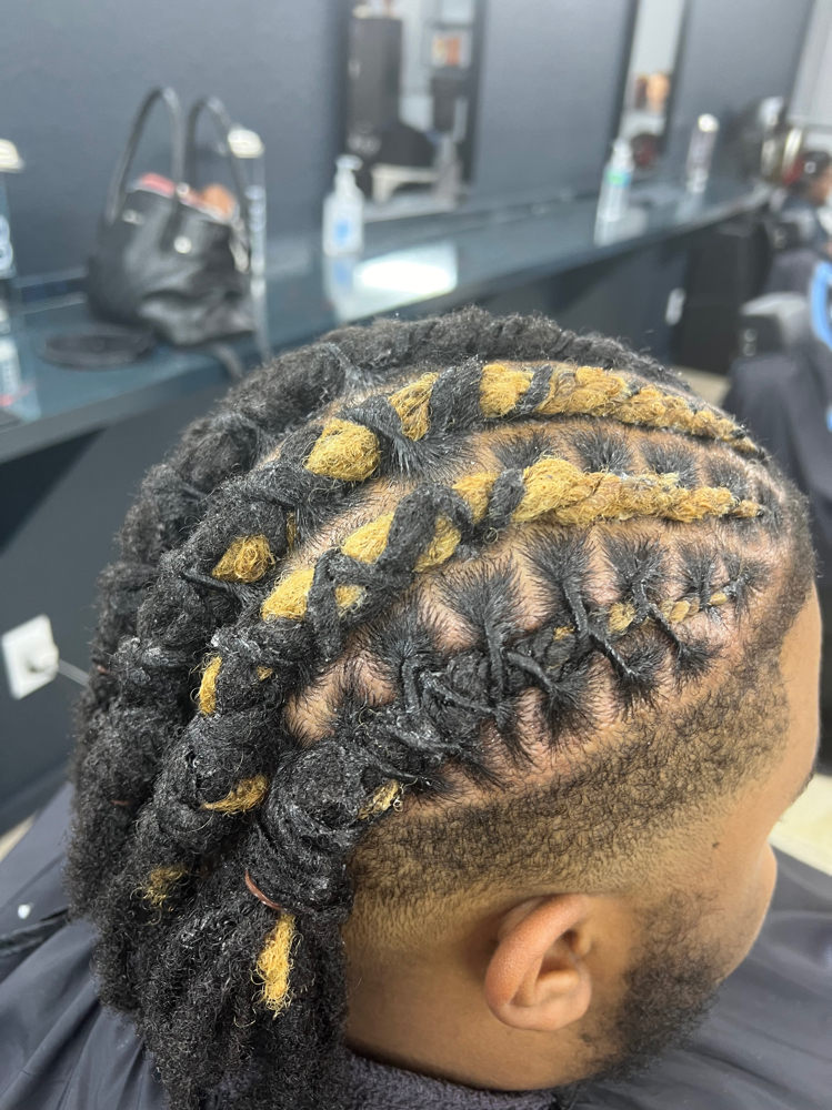Boys and Men Half Head Loc Retwist at KG Stylez N Cutz in Katy, TX