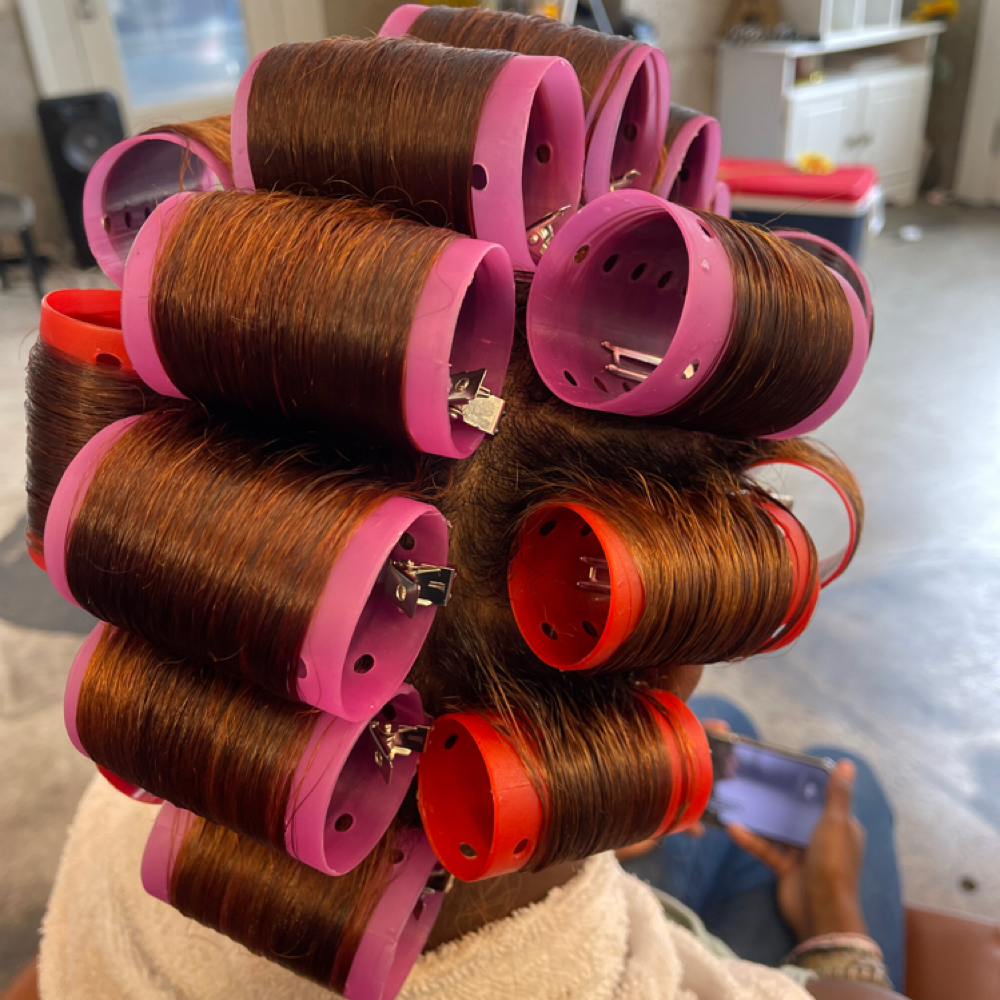 Roller Set at J. Mc Hair Studio in Hattiesburg, MS