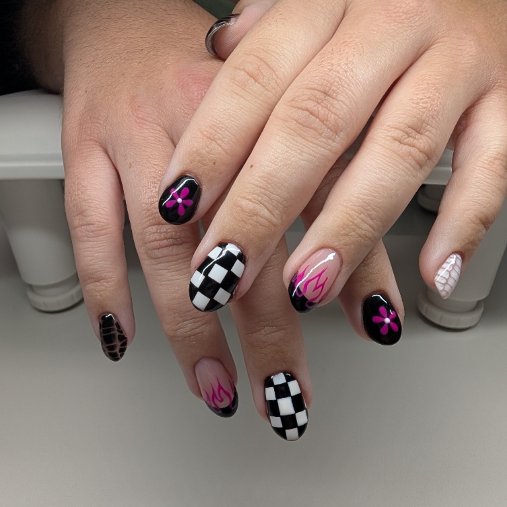Acrylic overlay at ET Nail Art in Brighton, MI