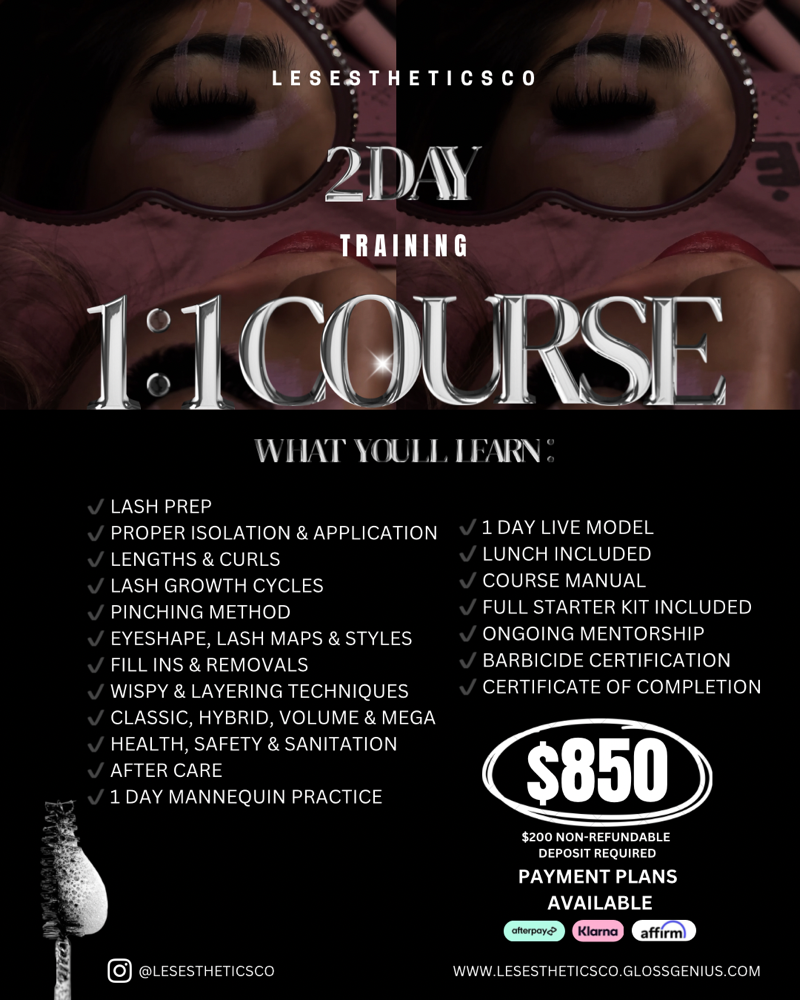 1:1 Lash Course 💫