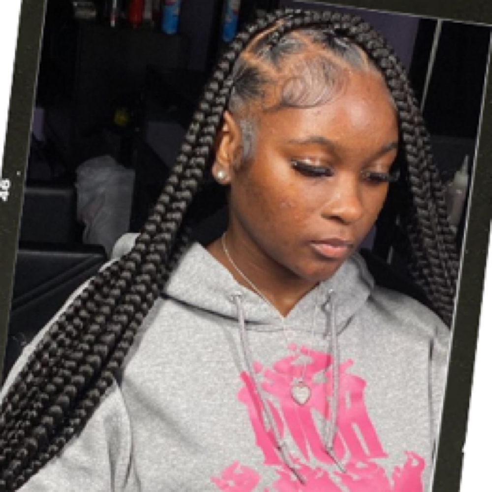 Large Knotless Braids at Derra’s Blessed Hands & Derra’s JSM in Burlington, IA