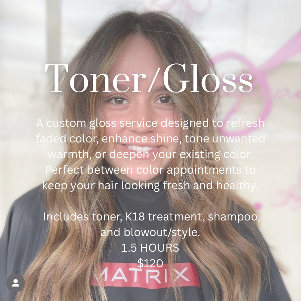 Toner/Gloss at BloomingBeautySuite in Eugene, OR