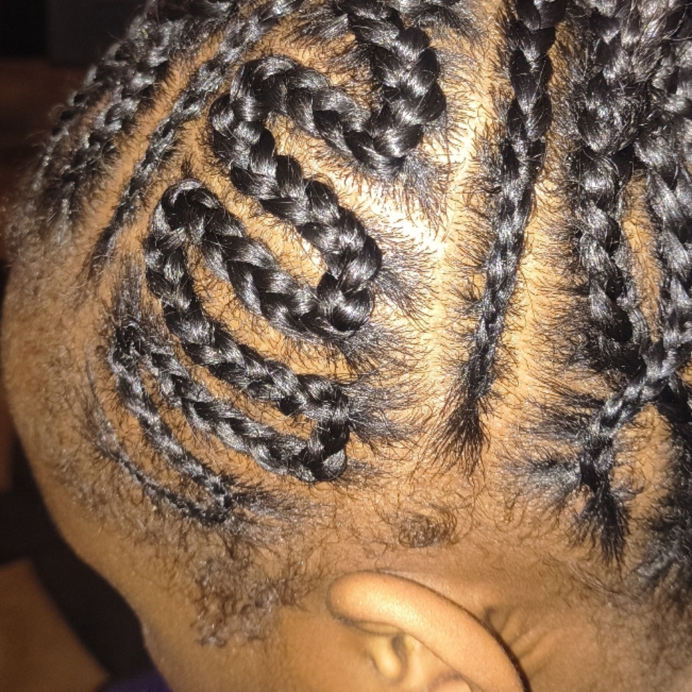 Freestyle braids (no added hair) at Elegant Disclosure Hair Studio in Blaine, MN