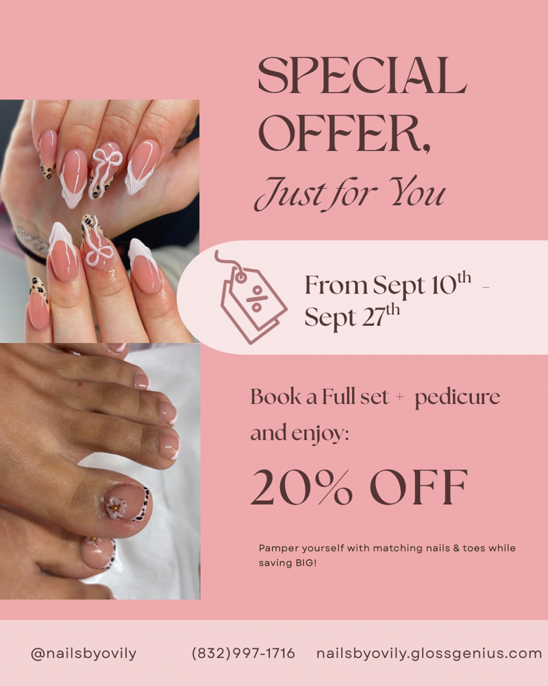 Full Set & Pedi Offer!