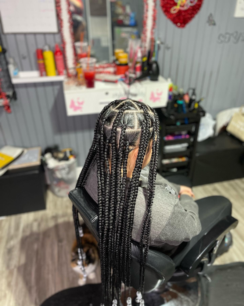 Large Knottless Box Braids