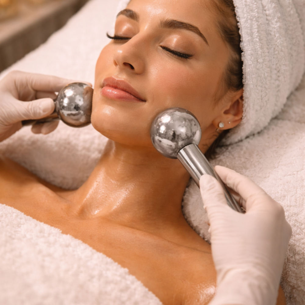 Ice Sculpting Face at The Body Club in Englewood, NJ