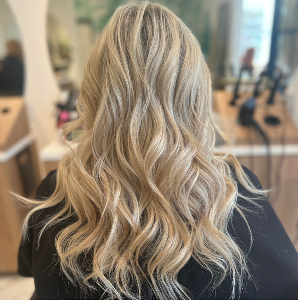 Tape extensions at Stephanie Harrison  Aurora Salon in Westlake Village, CA