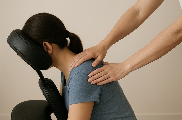 Off-Site Chair Massage Services at Sacred Balance Massage in Beaver Falls, PA