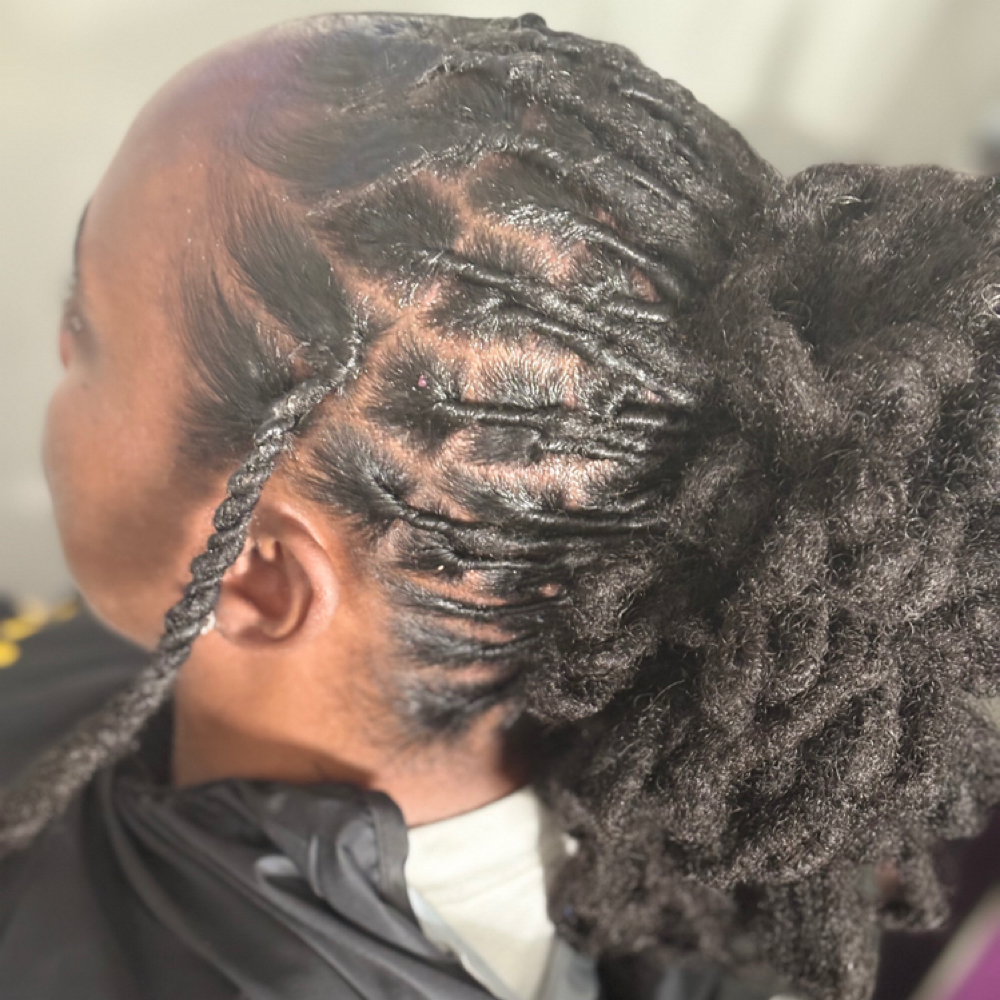 Retwist & Style (lower back) at Loc’d By Deez Handz in North Little Rock, AR
