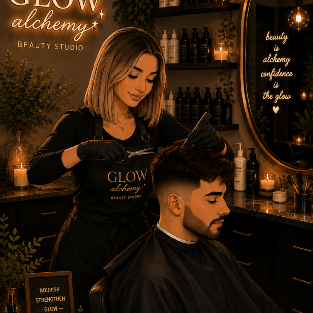 Clipper Cut (fade) at Glow Alchemy Beauty Studio in Fleming Island, FL