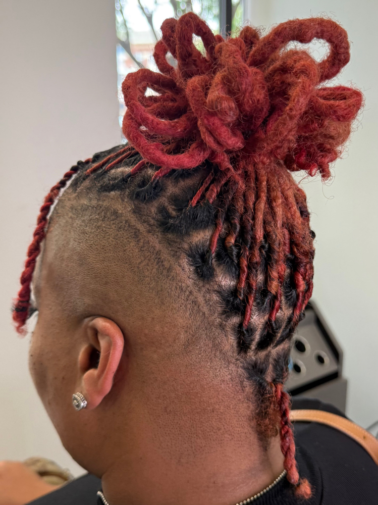 (Undercut)Full Service Loc Maintenance at Manou Locs & Braids in Atlanta, GA