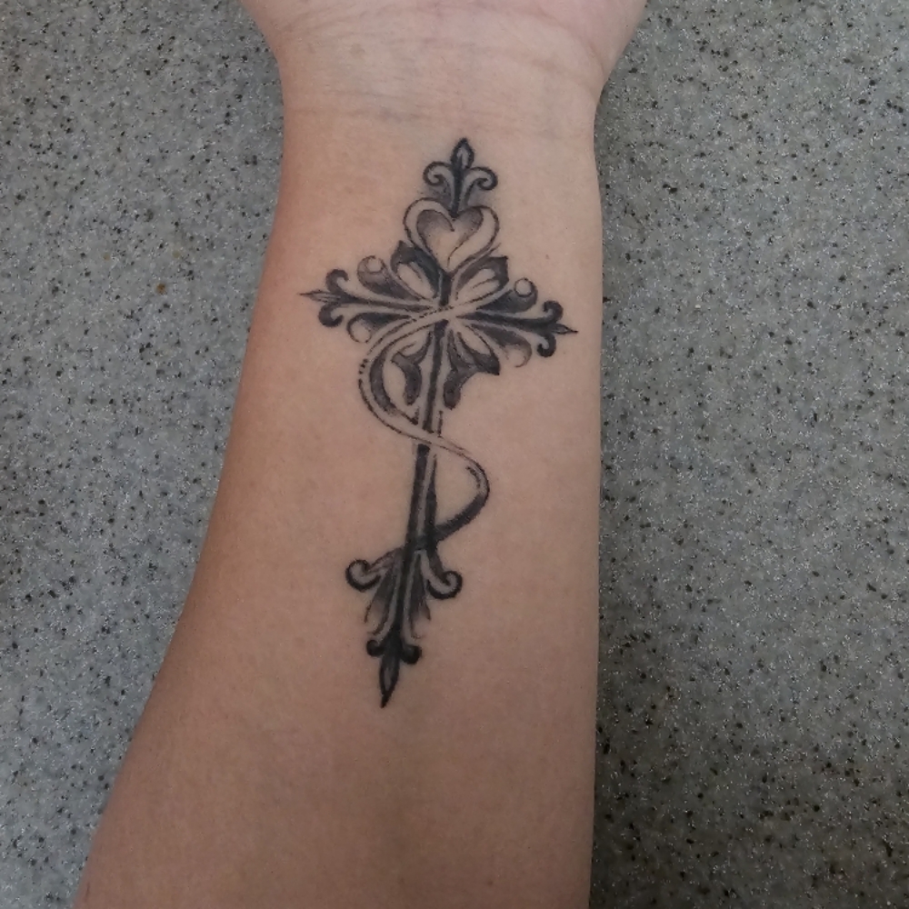 Fine Line Tattoo at Her's Finish Look in Oroville, CA