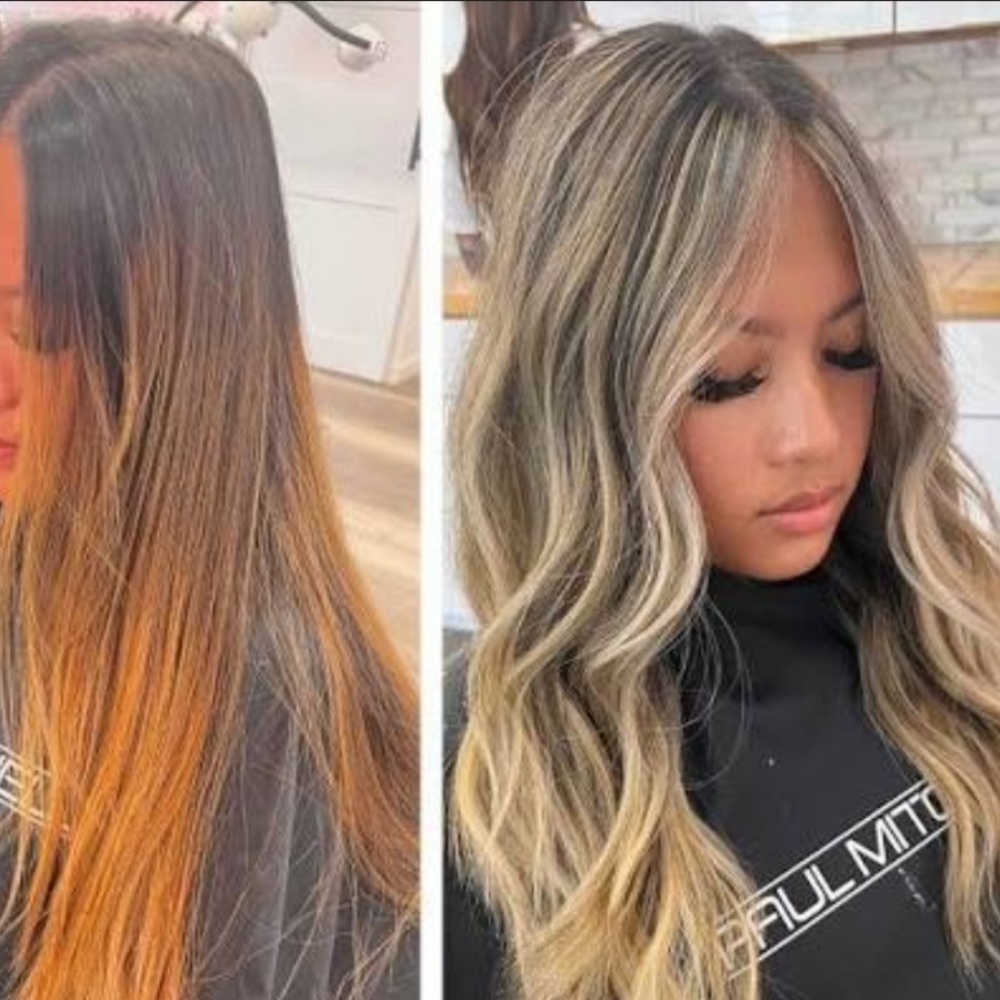 Color Correction Into Full Blonde at Salon Iso weaves in District Heights, MD