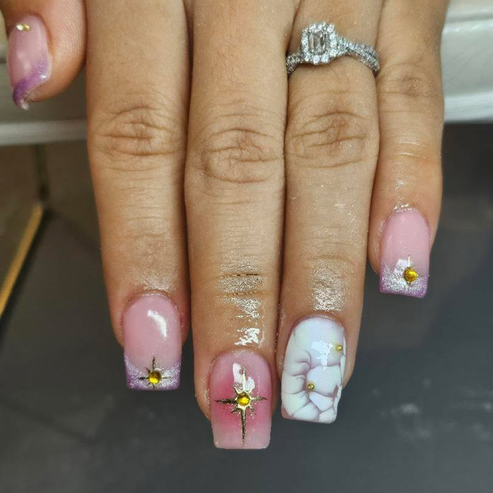 Acrylic overlay at Zaza nails LLC in Junction, KS